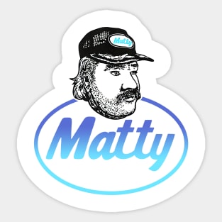 Matty Chef Canada Matheson Logo Blue Face Art Funny Sticker